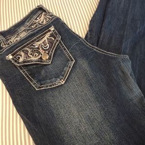 Weekends sz 12 women's boot cut bling jeans